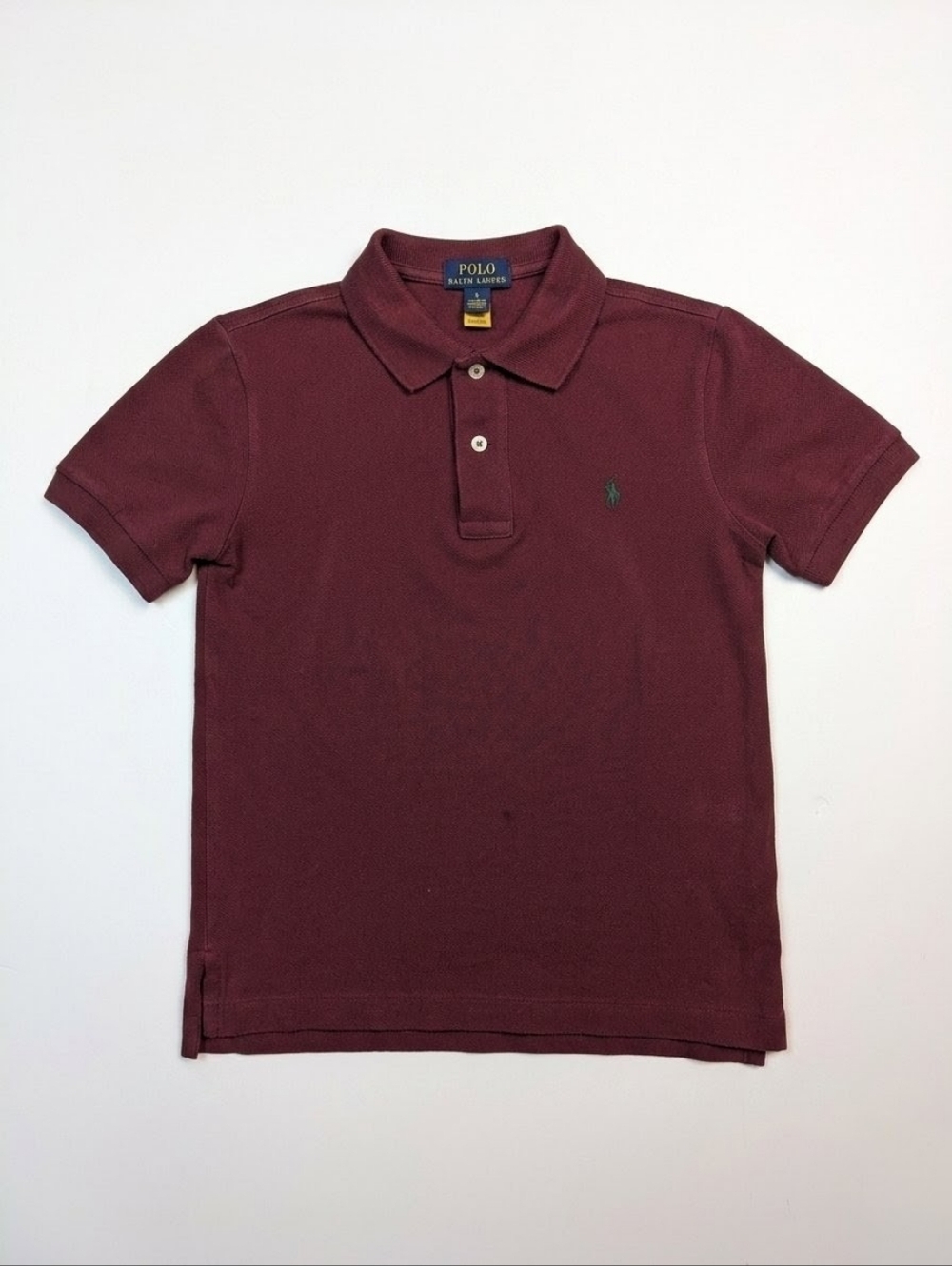 Polo Ralph Lauren Boy's Burgundy Short Sleeve Pique Polo | Size 6